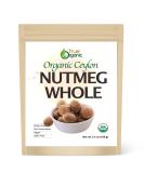 Organic Ceylon Nutmeg Whole 3.5 Oz - USDA Certified Pure Premium Quality - Buy Online on GoSupps.com