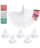 300 Pcs Nail Swatch Sticks with Number Stickers - Clear Fan-shaped Display for Nail Polish Color Samples - Practice Nails Sticks with Ring for Home DIY - Buy Online on GoSupps.com