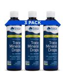 Trace Minerals Concentrace Drops - 72+ Ionic Minerals | Magnesium Chloride & Potassium | Low Sodium | Energy Electrolyte & Hydration | 3-Pack (237ml Each) - Buy Online on GoSupps.com