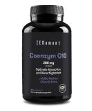 Coenzyme Q10 200 mg - 120 Soft Capsules with Organic Extra Virgin Olive Oil | 100% Natural Non-GMO Gluten-Free | Zenement - Buy Online on GoSupps.com