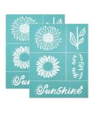 OLYCRAFT 2pcs Self-Adhesive Sunflower Silk Screen Stencils for DIY Fabric Painting - 11x8.5 Inch - Buy Online on GoSupps.com