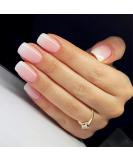 Qsnidy Ombre Glossy Press On Nails Medium Length Square Acrylic Fake Nails  French Full Cover False Nails for Women and Girls  24 Nails in 12 Sizes Glossy Ombre Pink - Buy Online on GoSupps.com