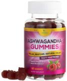 Organic Ashwagandha Gummies for Relaxation & Stress Relief - Vegan Friendly - 60 Raspberry Flavor Chews - Buy Online on GoSupps.com