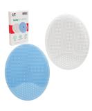 Exfoliating Baby Cradle Cap Brush - Silicone, 2 Pack (BlueWhite) | S&T INC. - Buy Online on GoSupps.com