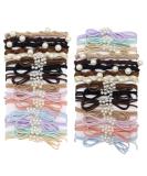 SWIHAITI 30Pcs Pearl Hair Ties Bracelets - Elastic Bands for Women Girls with Thick, Heavy, and Curly Hair - Buy Online on GoSupps.com