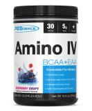 PEScience Amino IV Raspberry Grape 60 Scoop BCAA & EAA Powder with Electrolytes - Buy Online on GoSupps.com