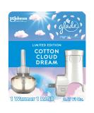 Glade PlugIns Refills Air Freshener Starter Kit - Cotton Cloud Dream Scent | Essential Oils for Home & Bathroom | 0.67 Fl Oz - Buy Online on GoSupps.com