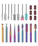 Professional Euduq 17-Piece Tungsten Carbide Nail Drill Bits Set for Gel & Acrylic | Manicure & Pedicure Attachments - Buy Online on GoSupps.com