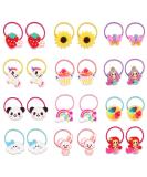 YASUNMI 24pcs Girls Elastic Hair Ties - Cute Cartoon Ponytail Holders for Kids, Toddlers, Teens - Hair Accessories for Girls - Buy Online on GoSupps.com