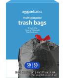 Amazon Basics Flextra 30 Gallon Drawstring Trash Bags - 50 Count - Buy Online on GoSupps.com