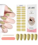 Kalolary 20PCS Solid Light Yellow Gel Nail Strips with File - Self-Adhesive Decals for UV/LED Lamp - Nail Polish Wraps - Buy Online on GoSupps.com