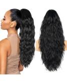 26 Inch Black Ponytail Extension Long Wavy Hair Extensions Synthetic Long Hair Pieces for Women Soft Natural Pony Tails Extensions Drawstring Ponytail Hair Extension for Daily Use (Color: Black) Drawstring-Black - Buy Online on GoSupps.com