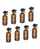 Relaxdays Glass Spray Bottle Set - Brown Pack of 8 | Eco-Friendly & Reusable | Perfect for Home & Garden - Buy Online on GoSupps.com