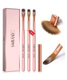 Saviland 3PCS Size 8/10/14 Kolinsky Acrylic Nail Brush Set | Pink Handle Professional Brushes for Nails Extension, 3D Nail Carving & Acrylic Application - Buy Online on GoSupps.com