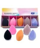 AOA Studio Beauty Makeup Sponge Blender Combo Set - Latex Free & High Definition (5 Pack) - Ideal for Powder, Cream, and Liquid Makeup - Perfect Gift Option - Buy Online on GoSupps.com