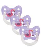 Dentistar Silikon Schnuller 3-Set | Size 1 (0-6 Months) | Tooth & Jaw-Friendly BPA-Free Pacifiers | Made in Germany | Swan & Purple Design - Buy Online on GoSupps.com