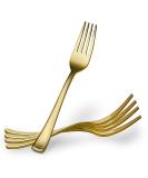 Plasticpro Disposable Heavy Duty Gold Plastic Forks - Pack of 40 Forks | Fancy Silverware for Catering, Events, Parties, and Weddings - Buy Online on GoSupps.com