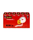 Scotch Transparent Tape  3/4 in x 1296 in  6 Boxes (600-6PK) 3/4 x 1296 inches 6 Rolls/Glossy Finish Tape - Buy Online on GoSupps.com
