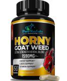 Horny Goat Weed 1590mg Extra Strength with Maca, L-Arginine, Ginseng - Boost Performance, Stamina, Energy - Non-GMO - 60 Capsules - Buy Online on GoSupps.com
