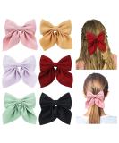 6 Pack inSowni Solid Ponytail Big Bow Alligator Hair Clips - Hair Accessories for Women, Girls, Teens - Buy Online on GoSupps.com