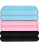 Reusable Microfiber Makeup Remover Towel (6 Pack) - 12x6 Inch, Hot Pink/Blue/Black - Remove All Makeup with Just Water - Eco-Friendly Makeup Remover Cloth - Buy Online on GoSupps.com