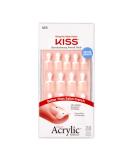 KISS Salon Acrylic French Nail Manicure Set, Petite Length, Square,  Crush Hour, Nail Kit Includes Pink Gel Nail Glue (Net Wt. 2 g / 0.07oz.), Mini File, Manicure Stick, and 28 Fake Nails - Buy Online on GoSupps.com