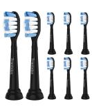 Trustnice Replacement Brushes for Philips Sonicare - Brush Heads Compatible with Healthywhite EasyClean Gum Health & Flexcare - 8 Pack (Black) - International Shipping Available - Buy Online on GoSupps.com