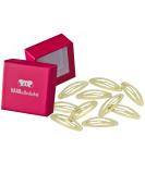 HAARallerliebst Hair Clips Set - 10 Shimmering Gold Oval Clips (5 cm) with Pink Storage Box | International Shipping - Buy Online on GoSupps.com