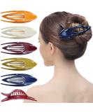 RC Roche 6-Piece French Hair Clips - High-Quality Curved Hair Clamps for Women & Girls | Solid Hold No Slide Classic Medium Style - Buy Online on GoSupps.com