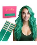 Buy If-Salt Tape Extensions - Green Real Hair 10pcs 40cm Invisible Tape-In Extensions for Smooth Highlights - Buy Online on GoSupps.com