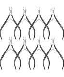 Stainless Steel Cuticle Nippers Set - 8Pcs Cuticle Trimmer & Dead Skin Remover Scissors - Manicure Tools for Fingernails and Toenails (Black) - Buy Online on GoSupps.com