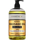 Cellulite Massage Oil with Collagen & Stem Cells | Natural Firming & Toning Treatment by Cosmetasa - Buy Online on GoSupps.com