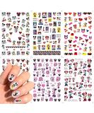 Mickey Mouse Nail Art Stickers - Adorable Cartoon Decals for Women, Girls, Kids - 6 Sheets (480+ Decals) - Self-Adhesive Design for Cute Kawaii Nails - A72 - Buy Online on GoSupps.com