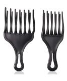 2pc Afro Comb Set - Large & Small Plastic Hair Pick for Detangling, Braid, and Styling - for Women & Men - Buy Online on GoSupps.com