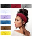 Huachi Non Slip Headbands for Women & Girls - 8 Pack Twisted Knot Hairbands - Workout Hair Accessories in Solid Colors - Buy Online on GoSupps.com
