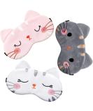 Cute Eye Mask for Sleeping 3 Pieces Cartoon Cat Dog Face Eye Cover Funny Animal Sleeping Mask Soft Lightweight Night Sleep Masks Kitty Eye Mask Blindfolds for Women Men Kids (Cat) - Buy Online on GoSupps.com