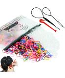 Hanyousheng 1000 Pcs Elastic Hair Bands Hair Elastics Small Hair Bands Elastic Bands for Hair Hair Rubber Bands for Hair Braids Ponytails with 2 Topsy Tail Hair Tool and Hair Elastic Remover 1004 Piece Set - Buy Online on GoSupps.com