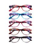 Buy SIGVAN Ladies Cat Eye Reading Glasses 5 Pairs Blue Light Blocking Fashion Readers for Women - Colorful 2.0x Spring Hinge Patterns - Buy Online on GoSupps.com