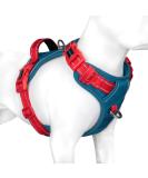 Phoepet No Pull Dog Harness - Reflective Vest with Soft Training Handle for All Sizes - XL Blue-Green & Red - Buy Online on GoSupps.com