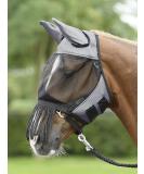 BUSSE Fly Mask Fly Cover FRINGES grey/black Pony - Buy Online on GoSupps.com