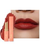 Oulac Soft Matte Lipstick - Red Apricot Lipstick & Blush Duo | Enriched with Rose Oil | Vegan & Cruelty-Free | 3.6g (Y05) Indian Summer - Buy Online on GoSupps.com
