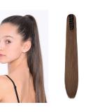 Cybelleza Clip-In Braid Hair Extensions | Long Voluminous Ponytail - Dark & Light Brown (55 cm) - Buy Online on GoSupps.com