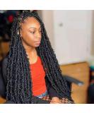 36 Inch Butterfly Locs Crochet Hair 5 Packs 1B - Distressed Faux Locs for Black Women - Pre-looped Boho Locs for Natural Messy Look - Buy Online on GoSupps.com