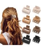 Small Claw Hair Clips for Thin Hair - 4X Matte 1.6" Rectangle & 4X 1.6" Double Row Teeth Small Hair Claw Clips for Thin Fine Hair Jaw Clips Nonslip Clips (A-8pcs) (A-8pcs) - Buy Online on GoSupps.com