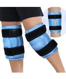 Revix XL reusable knee cooling pads with Velcro fastener gel cool pack large to knee pain swelling and replacement operations 2 pieces blue - Buy Online on GoSupps.com