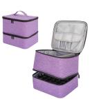 Rudmox Double Layer Nail Polish Organizer & Dryer - Holds 30 Bottles - Travel & Home Storage Case - Purple - Buy Online on GoSupps.com