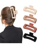 4 Pack 5 Inch Extra Large Claw Clips for Thick Hair - Non-slip, Matte Finish - Jumbo Claw Clips for Long, Curly Hair - Hair Accessories for Women and Girls - Buy Online on GoSupps.com