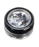 Moon Glitter Silver Chunky Glitter - 3g - Cosmetic Festival Makeup for Face Body Nails Hair Lips - Buy Online on GoSupps.com