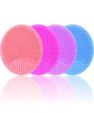 SkinSoother Baby Cradle Cap & Bath Brush Set - Silicone Massage Scrubbers for Dry Skin, Eczema - Blue, Pink, Purple, Red - Buy Online on GoSupps.com