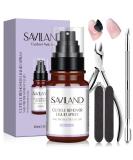 Saviland 100ML Cuticle Remover Liquid with Nipper & Pusher - Soften, Moisturize & Salon Quality at Home - Buy Online on GoSupps.com